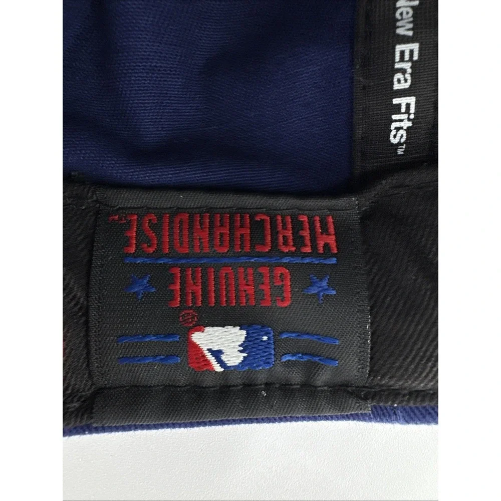 Texas Rangers Hat Cap Snapback Blue New Era 9Fifty Spell‎ Out Logo MLB